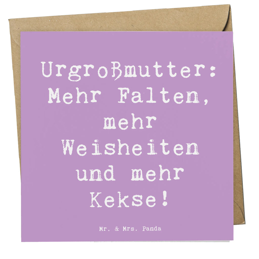 Deluxe Karte Spruch Urgroßmutter Weisheiten Geburtstagskarte, Klappkarte, Grußkarte, Einladungskarte, Hochwertige Klappkarte, Karte, Glückwunschkarte, Hochzeitskarte, Hochwertige Grußkarte, Familie, Vatertag, Muttertag, Bruder, Schwester, Mama, Papa, Oma, Opa