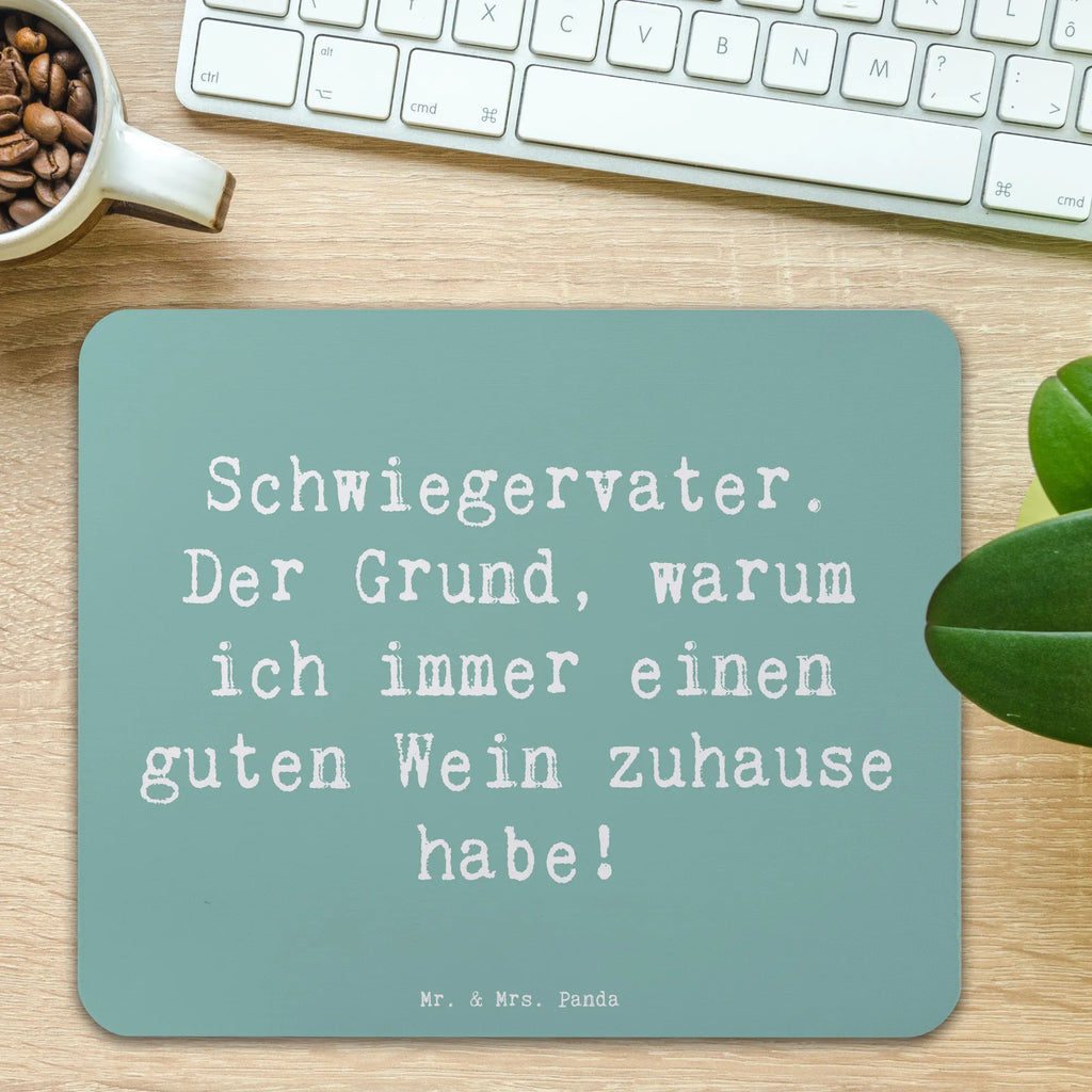 Mouse mat Saying Schwiegervater. Der Grund, warum ich immer einen guten Wein zuhause habe! Mousepad, Computer zubehör, Büroausstattung, PC Zubehör, Arbeitszimmer, Mauspad, Einzigartiges Mauspad, Designer Mauspad, Mausunterlage, Mauspad Büro, Familie, Vatertag, Muttertag, Bruder, Schwester, Mama, Papa, Oma, Opa