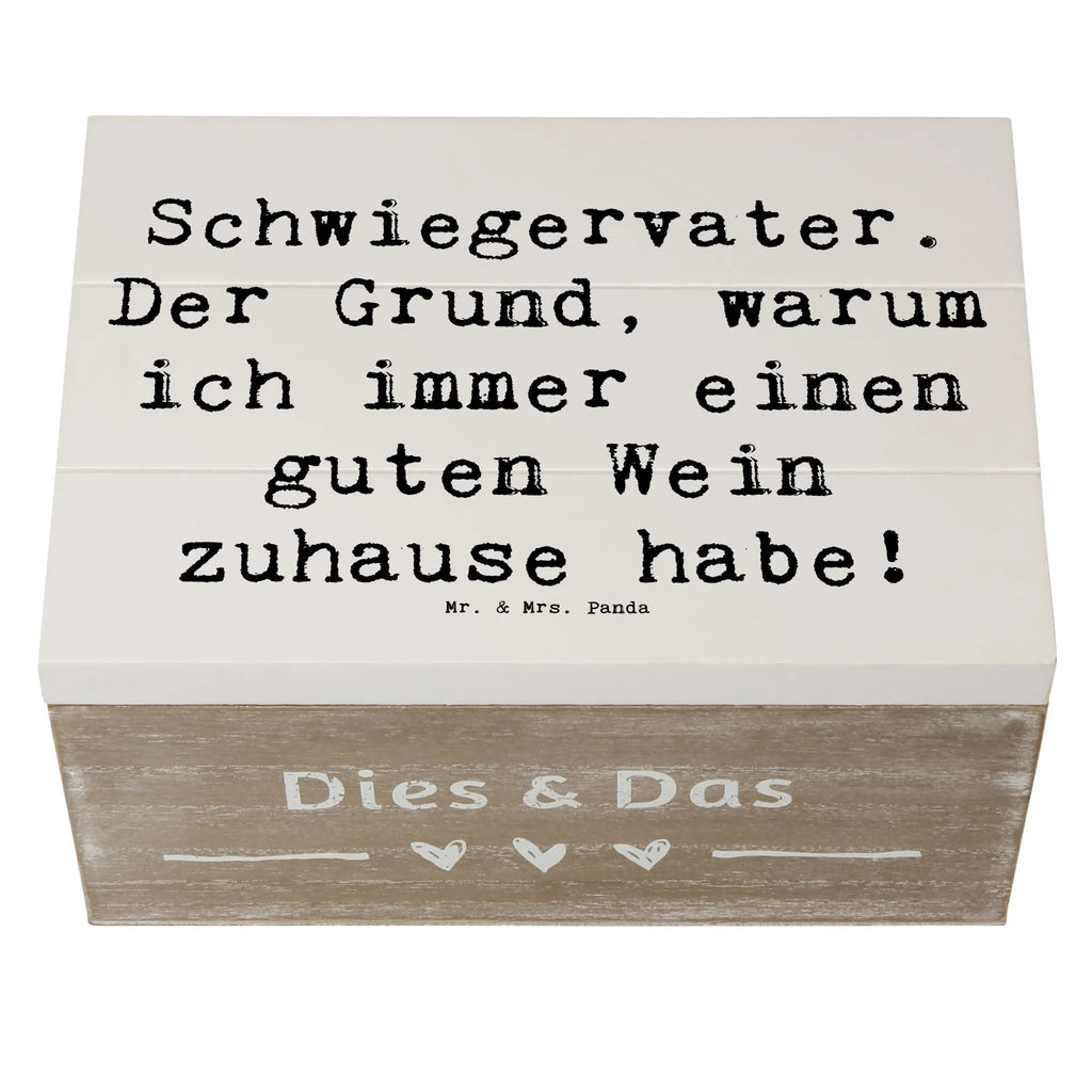 Holzkiste Spruch Schwiegervater Weinliebhaber XXL, Erinnerungskiste, Erinnerungsbox, Holzkiste, Kiste, Schatulle, Truhe, Dekokiste, Geschenkdose, Schatzkiste, Aufbewahrungsbox, Geschenkbox, Familie, Vatertag, Muttertag, Bruder, Schwester, Mama, Papa, Oma, Opa