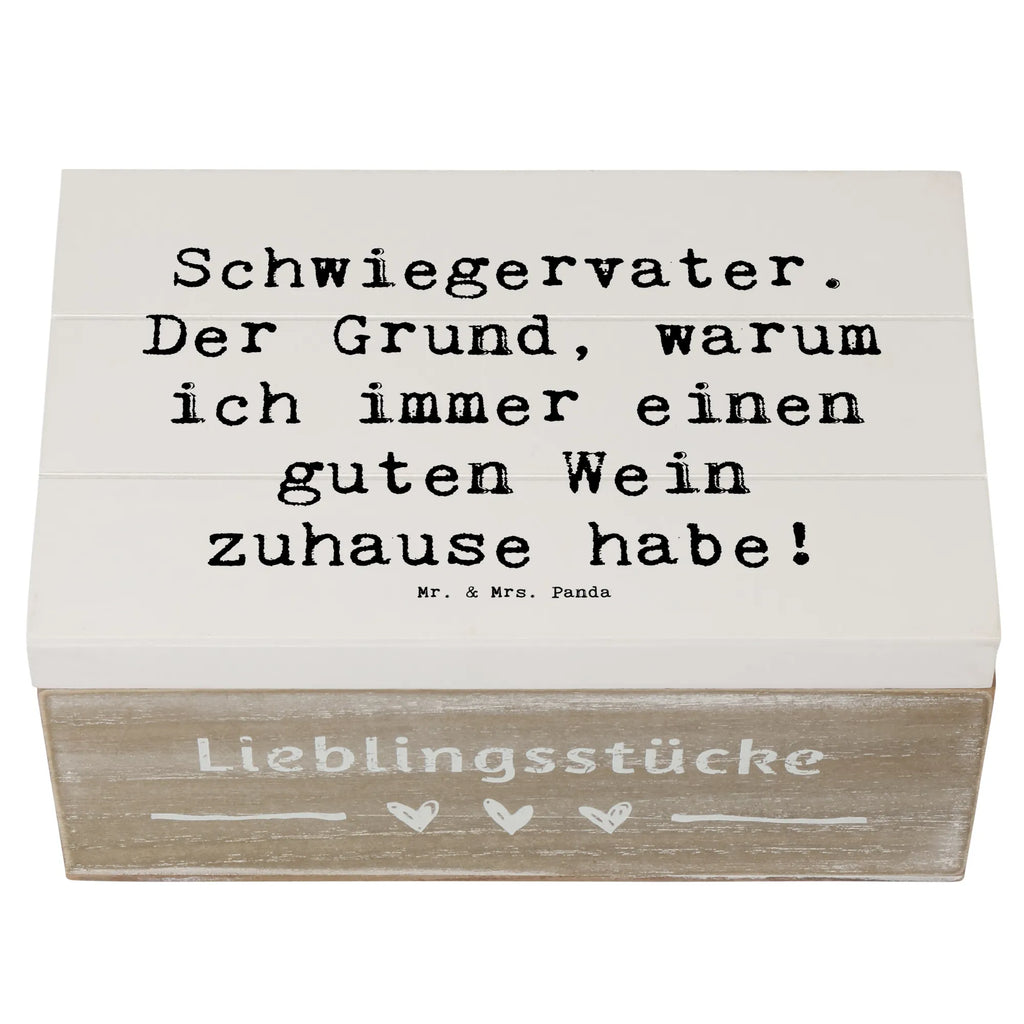 Holzkiste Spruch Schwiegervater Weinliebhaber XXL, Erinnerungskiste, Erinnerungsbox, Holzkiste, Kiste, Schatulle, Truhe, Dekokiste, Geschenkdose, Schatzkiste, Aufbewahrungsbox, Geschenkbox, Familie, Vatertag, Muttertag, Bruder, Schwester, Mama, Papa, Oma, Opa