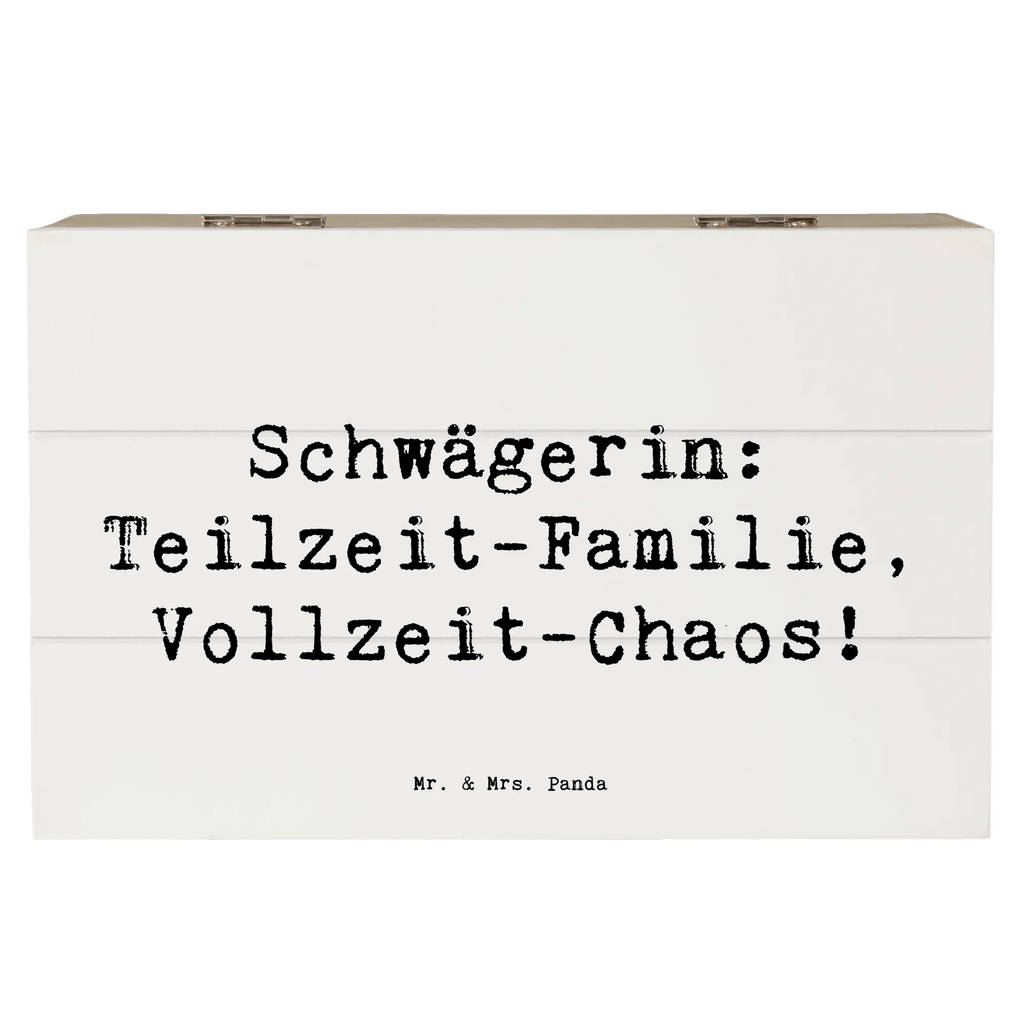 Holzkiste Spruch Schwägerin Chaos Erinnerungsbox, Geschenkbox, Geschenkdose, Dekokiste, Kiste, Erinnerungskiste, Schatulle, Schatzkiste, Aufbewahrungsbox, XXL, Holzkiste, Truhe, Familie, Vatertag, Muttertag, Bruder, Schwester, Mama, Papa, Oma, Opa