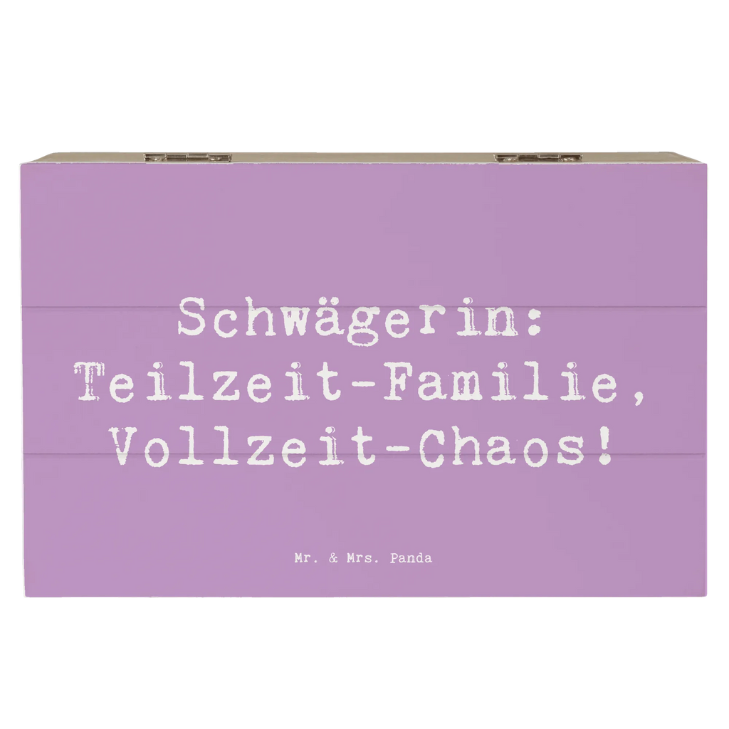 Holzkiste Spruch Schwägerin Chaos Erinnerungsbox, Geschenkbox, Geschenkdose, Dekokiste, Kiste, Erinnerungskiste, Schatulle, Schatzkiste, Aufbewahrungsbox, XXL, Holzkiste, Truhe, Familie, Vatertag, Muttertag, Bruder, Schwester, Mama, Papa, Oma, Opa