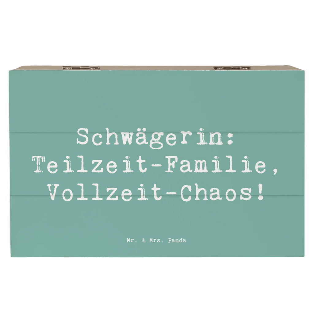 Holzkiste Spruch Schwägerin Chaos Erinnerungsbox, Geschenkbox, Geschenkdose, Dekokiste, Kiste, Erinnerungskiste, Schatulle, Schatzkiste, Aufbewahrungsbox, XXL, Holzkiste, Truhe, Familie, Vatertag, Muttertag, Bruder, Schwester, Mama, Papa, Oma, Opa
