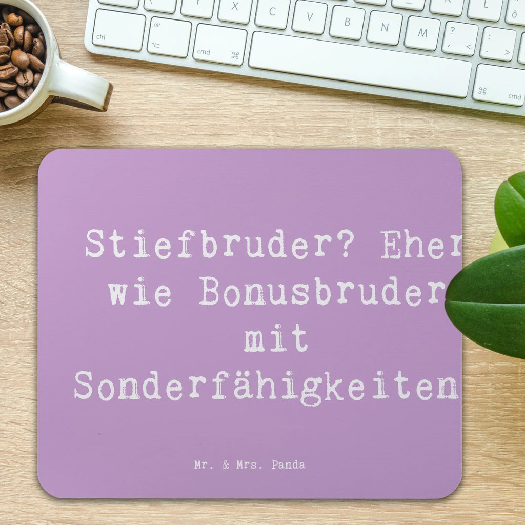 Mouse mat Saying Stiefbruder? Eher wie Bonusbruder mit Sonderfähigkeiten! Mousepad, Computer zubehör, Büroausstattung, PC Zubehör, Arbeitszimmer, Mauspad, Einzigartiges Mauspad, Designer Mauspad, Mausunterlage, Mauspad Büro, Familie, Vatertag, Muttertag, Bruder, Schwester, Mama, Papa, Oma, Opa