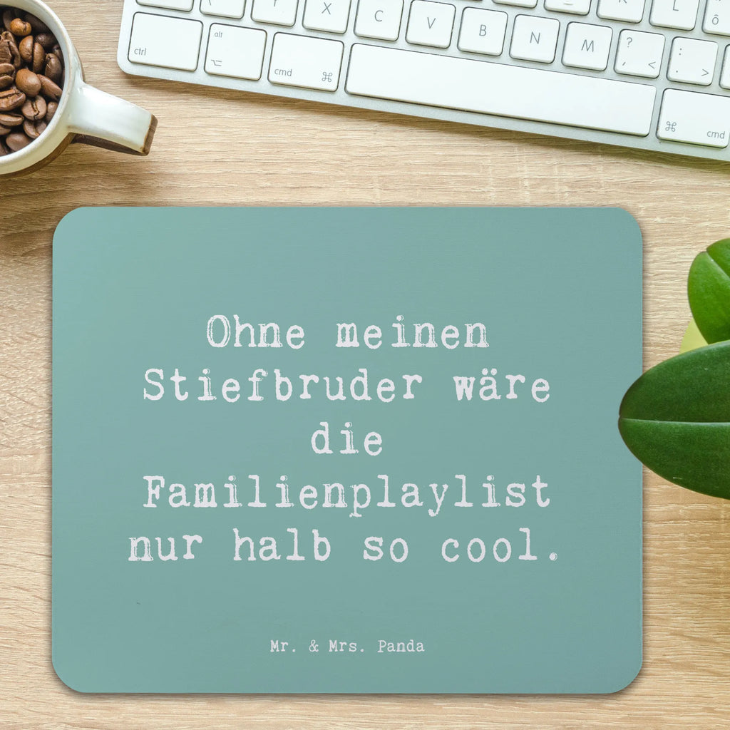 Mouse mat Saying Ohne meinen Stiefbruder wäre die Familienplaylist nur halb so cool. Mousepad, Computer zubehör, Büroausstattung, PC Zubehör, Arbeitszimmer, Mauspad, Einzigartiges Mauspad, Designer Mauspad, Mausunterlage, Mauspad Büro, Familie, Vatertag, Muttertag, Bruder, Schwester, Mama, Papa, Oma, Opa