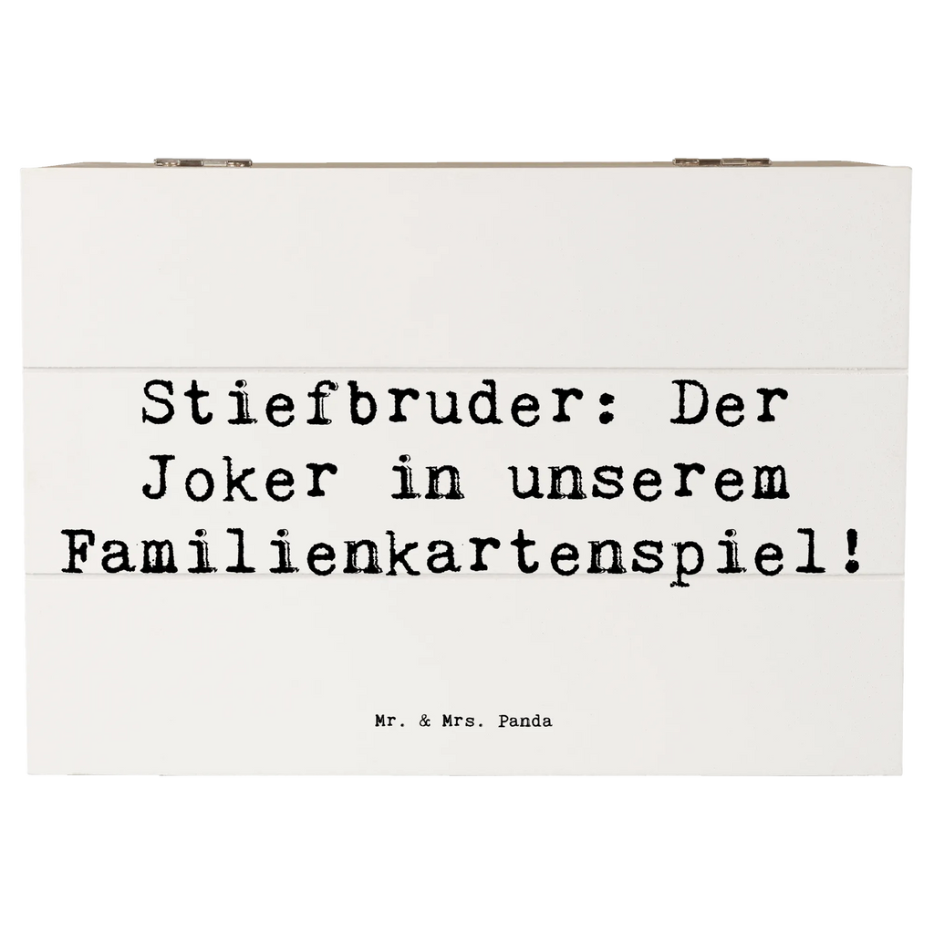 Holzkiste Spruch Stiefbruder: Der Joker in unserem Familienkartenspiel! Truhe, Erinnerungskiste, Geschenkdose, Erinnerungsbox, Dekokiste, Kiste, XXL, Geschenkbox, Schatzkiste, Holzkiste, Schatulle, Aufbewahrungsbox, Familie, Vatertag, Muttertag, Bruder, Schwester, Mama, Papa, Oma, Opa