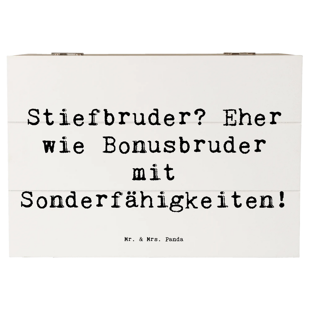 Wooden chest Saying Stiefbruder? Eher wie Bonusbruder mit Sonderfähigkeiten! Schatzkiste, XXL, Truhe, Kiste, Aufbewahrungsbox, Erinnerungsbox, Dekokiste, Holzkiste, Geschenkdose, Geschenkbox, Erinnerungskiste, Schatulle, Familie, Vatertag, Muttertag, Bruder, Schwester, Mama, Papa, Oma, Opa