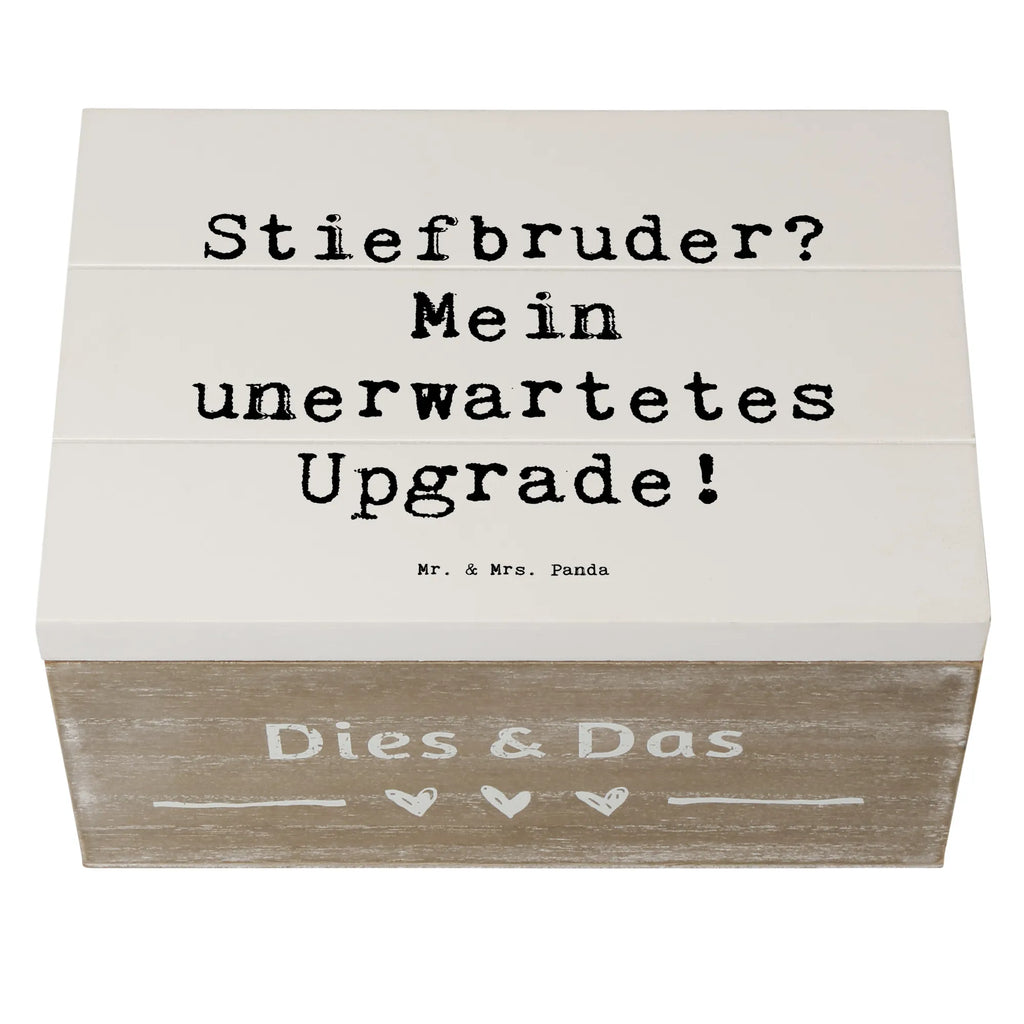 Holzkiste Spruch Stiefbruder Upgrade Holzkiste, XXL, Dekokiste, Aufbewahrungsbox, Schatzkiste, Kiste, Erinnerungskiste, Truhe, Erinnerungsbox, Schatulle, Geschenkdose, Geschenkbox, Familie, Vatertag, Muttertag, Bruder, Schwester, Mama, Papa, Oma, Opa
