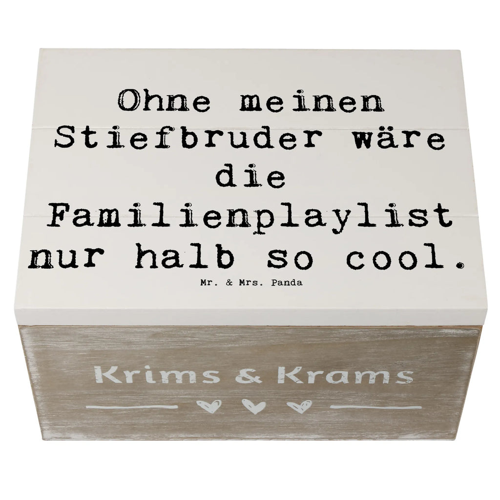 Holzkiste Spruch Cooler Stiefbruder Aufbewahrungsbox, Erinnerungskiste, Schatzkiste, Erinnerungsbox, Dekokiste, Schatulle, XXL, Geschenkbox, Holzkiste, Geschenkdose, Kiste, Truhe, Familie, Vatertag, Muttertag, Bruder, Schwester, Mama, Papa, Oma, Opa