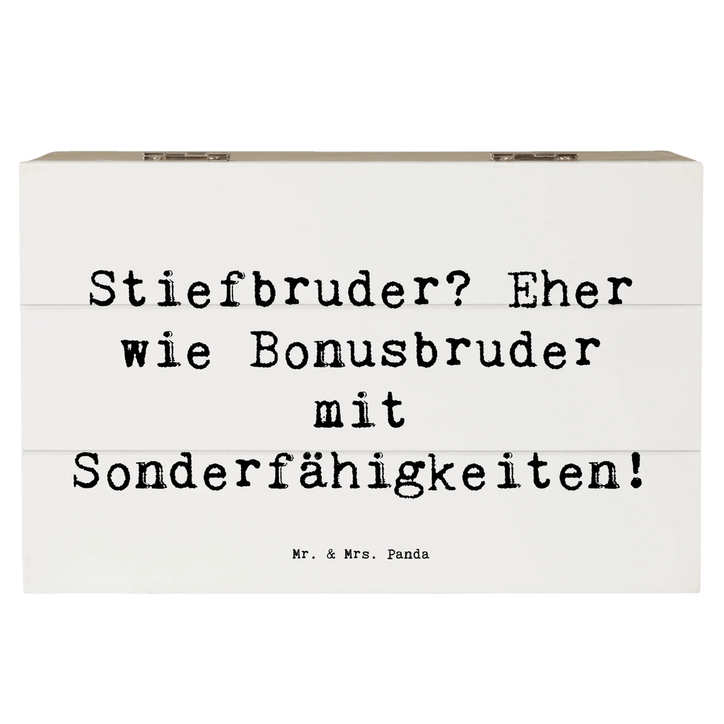 Wooden chest Saying Stiefbruder? Eher wie Bonusbruder mit Sonderfähigkeiten! Schatzkiste, XXL, Truhe, Kiste, Aufbewahrungsbox, Erinnerungsbox, Dekokiste, Holzkiste, Geschenkdose, Geschenkbox, Erinnerungskiste, Schatulle, Familie, Vatertag, Muttertag, Bruder, Schwester, Mama, Papa, Oma, Opa