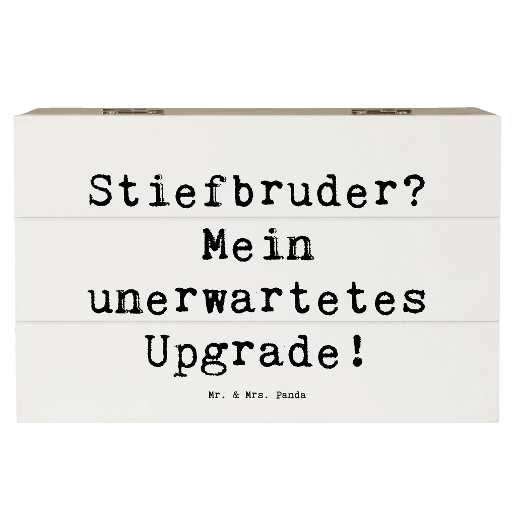Holzkiste Spruch Stiefbruder Upgrade Holzkiste, XXL, Dekokiste, Aufbewahrungsbox, Schatzkiste, Kiste, Erinnerungskiste, Truhe, Erinnerungsbox, Schatulle, Geschenkdose, Geschenkbox, Familie, Vatertag, Muttertag, Bruder, Schwester, Mama, Papa, Oma, Opa