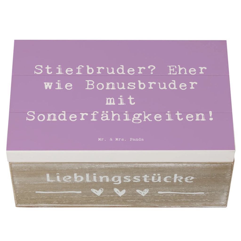 Wooden chest Saying Stiefbruder? Eher wie Bonusbruder mit Sonderfähigkeiten! Schatzkiste, XXL, Truhe, Kiste, Aufbewahrungsbox, Erinnerungsbox, Dekokiste, Holzkiste, Geschenkdose, Geschenkbox, Erinnerungskiste, Schatulle, Familie, Vatertag, Muttertag, Bruder, Schwester, Mama, Papa, Oma, Opa