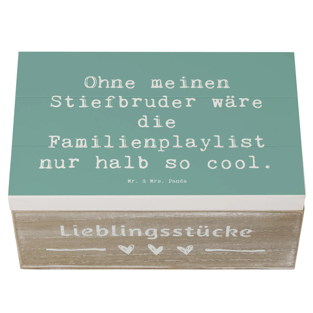Holzkiste Spruch Cooler Stiefbruder Aufbewahrungsbox, Erinnerungskiste, Schatzkiste, Erinnerungsbox, Dekokiste, Schatulle, XXL, Geschenkbox, Holzkiste, Geschenkdose, Kiste, Truhe, Familie, Vatertag, Muttertag, Bruder, Schwester, Mama, Papa, Oma, Opa