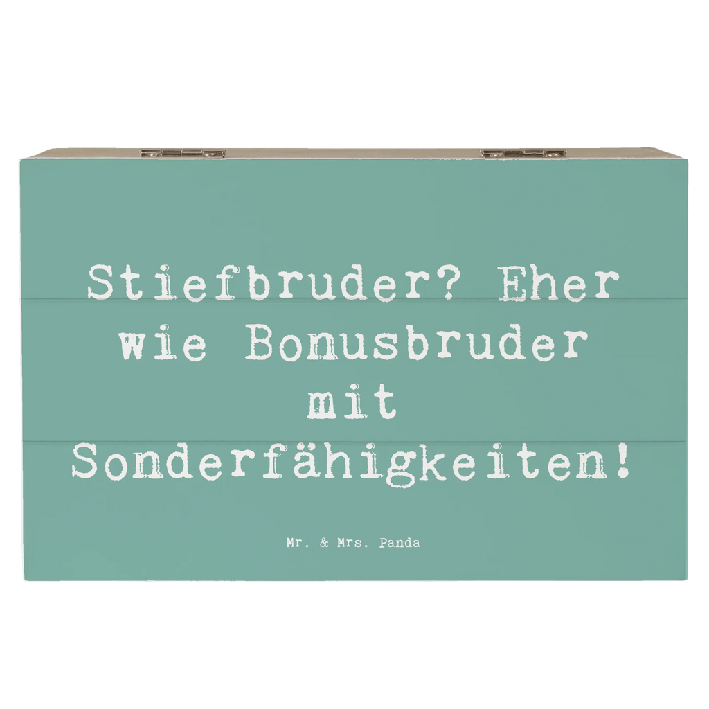 Wooden chest Saying Stiefbruder? Eher wie Bonusbruder mit Sonderfähigkeiten! Schatzkiste, XXL, Truhe, Kiste, Aufbewahrungsbox, Erinnerungsbox, Dekokiste, Holzkiste, Geschenkdose, Geschenkbox, Erinnerungskiste, Schatulle, Familie, Vatertag, Muttertag, Bruder, Schwester, Mama, Papa, Oma, Opa