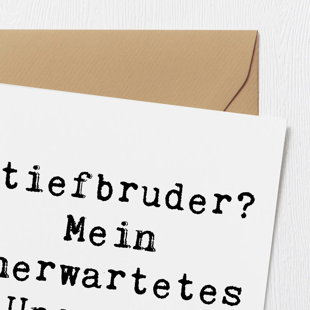Deluxe Card Saying Stiefbruder? Mein unerwartetes Upgrade! Hochwertige Grußkarte, Hochzeitskarte, Glückwunschkarte, Einladungskarte, Karte, Hochwertige Klappkarte, Geburtstagskarte, Klappkarte, Grußkarte, Familie, Vatertag, Muttertag, Bruder, Schwester, Mama, Papa, Oma, Opa