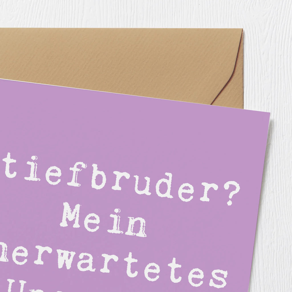 Deluxe Card Saying Stiefbruder? Mein unerwartetes Upgrade! Hochwertige Grußkarte, Hochzeitskarte, Glückwunschkarte, Einladungskarte, Karte, Hochwertige Klappkarte, Geburtstagskarte, Klappkarte, Grußkarte, Familie, Vatertag, Muttertag, Bruder, Schwester, Mama, Papa, Oma, Opa