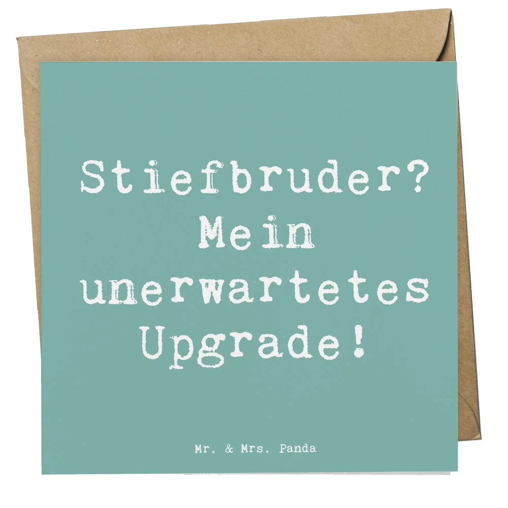 Deluxe Card Saying Stiefbruder? Mein unerwartetes Upgrade! Hochwertige Grußkarte, Hochzeitskarte, Glückwunschkarte, Einladungskarte, Karte, Hochwertige Klappkarte, Geburtstagskarte, Klappkarte, Grußkarte, Familie, Vatertag, Muttertag, Bruder, Schwester, Mama, Papa, Oma, Opa