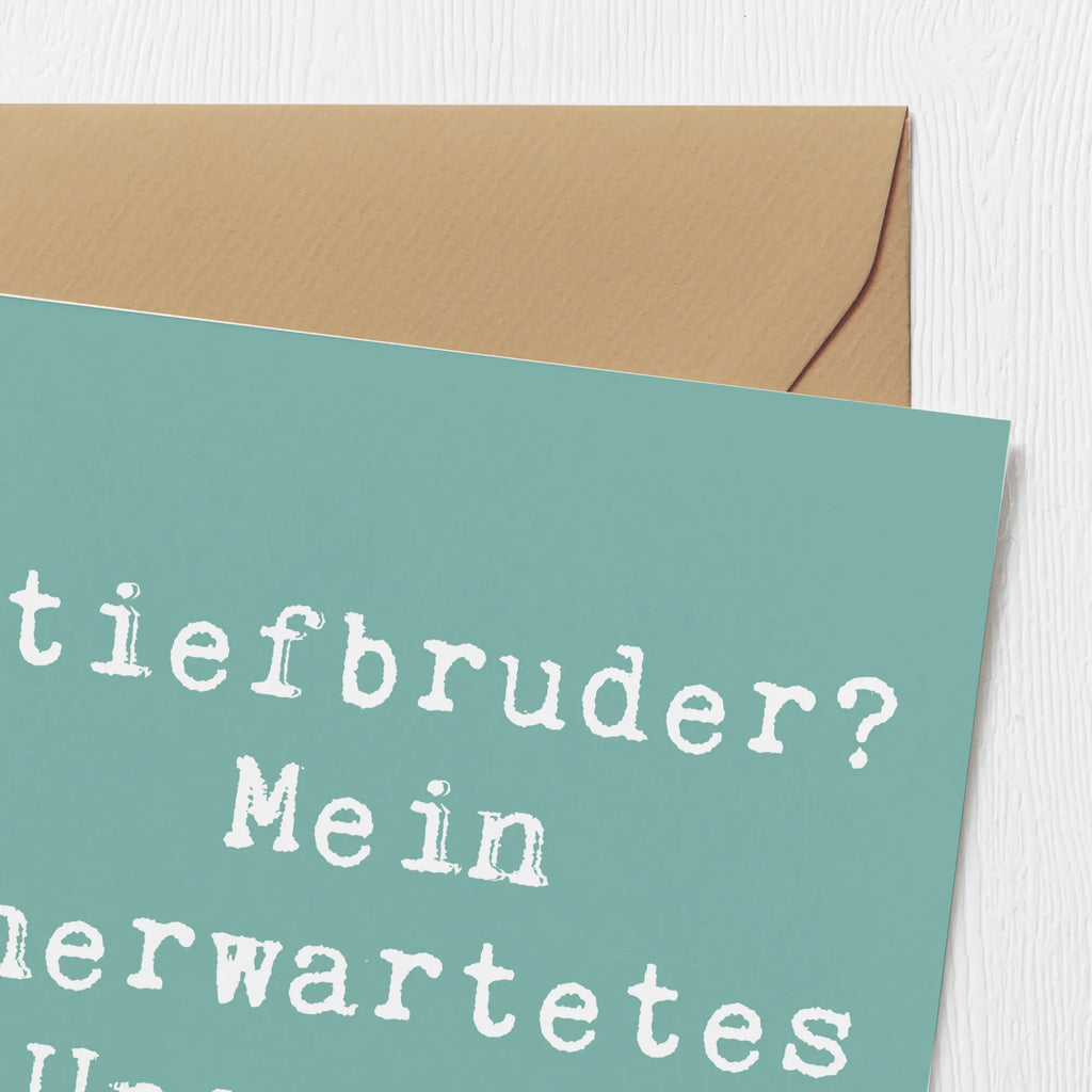 Deluxe Card Saying Stiefbruder? Mein unerwartetes Upgrade! Hochwertige Grußkarte, Hochzeitskarte, Glückwunschkarte, Einladungskarte, Karte, Hochwertige Klappkarte, Geburtstagskarte, Klappkarte, Grußkarte, Familie, Vatertag, Muttertag, Bruder, Schwester, Mama, Papa, Oma, Opa