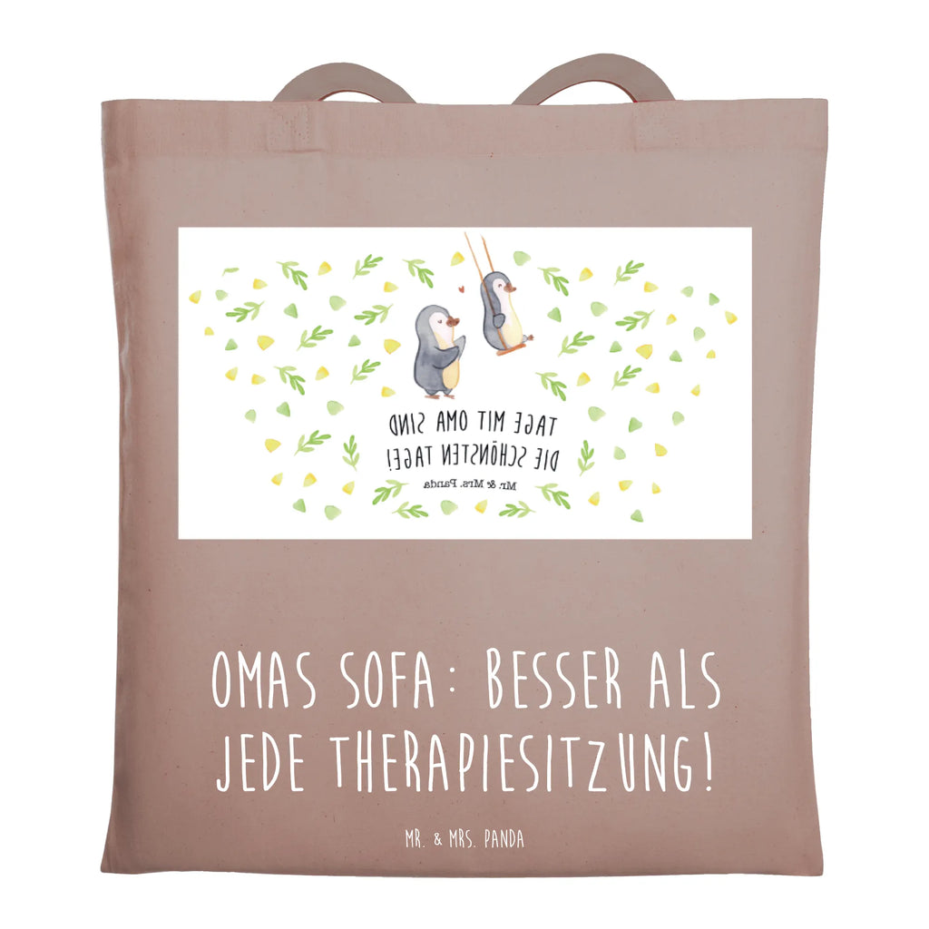 Tote bag Omas Sofa: besser als jede Therapiesitzung! Strandtasche, Tragetasche, Einkaufstasche, Jutetasche, Badetasche, Shopper, Beutel, Jutebeutel, Beuteltasche, Tasche, Stofftasche, Schultertasche, Laptoptasche, Umhängetasche, Einkaufstüte, Stoffbeutel, Familie, Vatertag, Muttertag, Bruder, Schwester, Mama, Papa, Oma, Opa