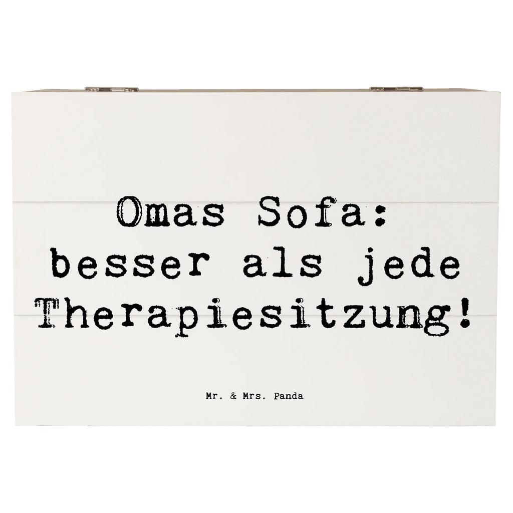 Holzkiste Spruch Omas Sofa: besser als jede Therapiesitzung! Geschenkbox, Erinnerungsbox, Geschenkdose, Truhe, Aufbewahrungsbox, Schatulle, Schatzkiste, Dekokiste, Holzkiste, Erinnerungskiste, XXL, Kiste, Familie, Vatertag, Muttertag, Bruder, Schwester, Mama, Papa, Oma, Opa