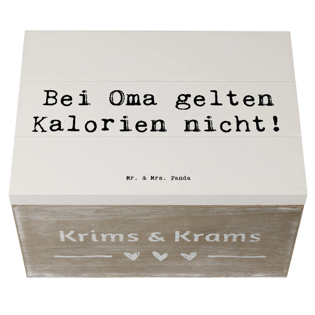 Holzkiste Spruch Oma Kalorien Kiste, Dekokiste, Aufbewahrungsbox, Schatzkiste, Erinnerungskiste, Erinnerungsbox, Schatulle, Geschenkdose, XXL, Truhe, Geschenkbox, Holzkiste, Familie, Vatertag, Muttertag, Bruder, Schwester, Mama, Papa, Oma, Opa