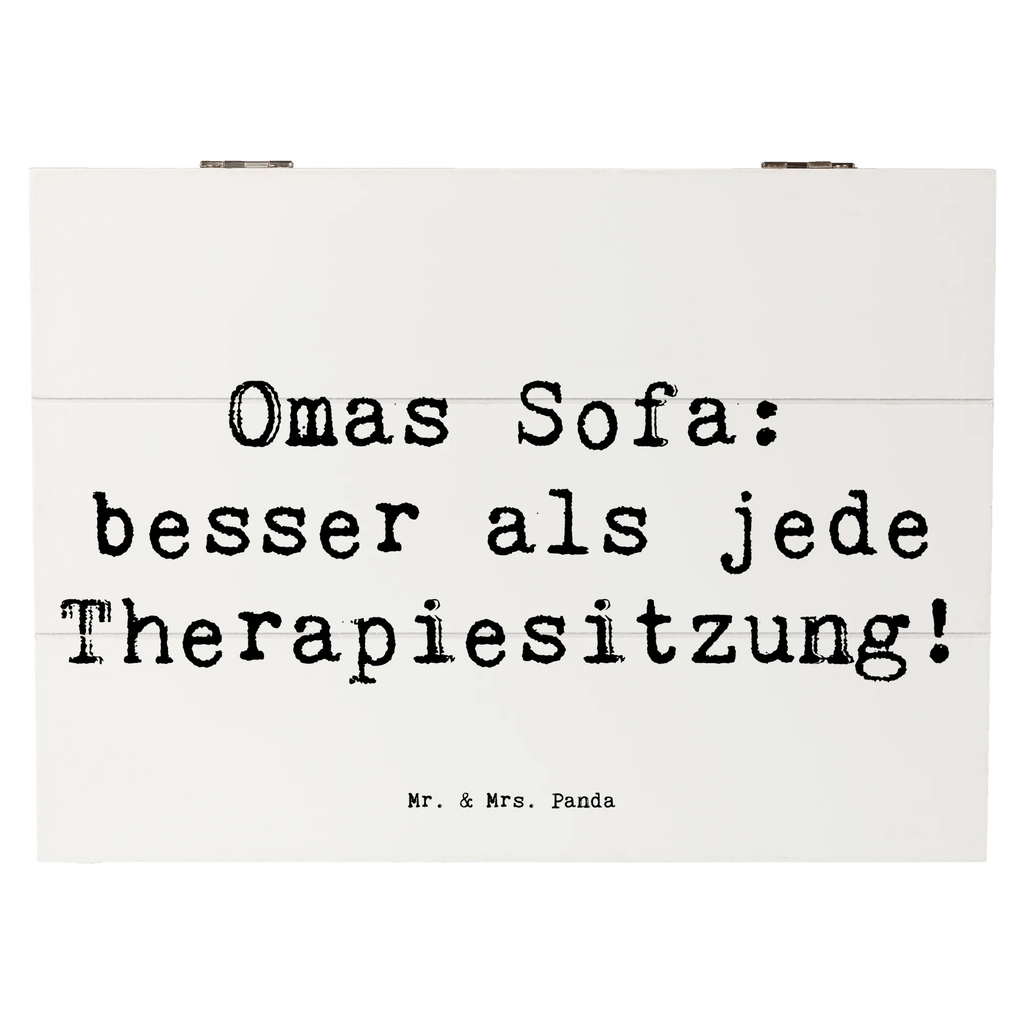 Holzkiste Spruch Omas Sofa: besser als jede Therapiesitzung! Geschenkbox, Erinnerungsbox, Geschenkdose, Truhe, Aufbewahrungsbox, Schatulle, Schatzkiste, Dekokiste, Holzkiste, Erinnerungskiste, XXL, Kiste, Familie, Vatertag, Muttertag, Bruder, Schwester, Mama, Papa, Oma, Opa