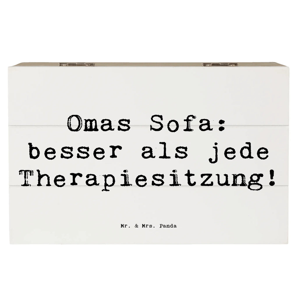 Holzkiste Spruch Omas Sofa: besser als jede Therapiesitzung! Geschenkbox, Erinnerungsbox, Geschenkdose, Truhe, Aufbewahrungsbox, Schatulle, Schatzkiste, Dekokiste, Holzkiste, Erinnerungskiste, XXL, Kiste, Familie, Vatertag, Muttertag, Bruder, Schwester, Mama, Papa, Oma, Opa