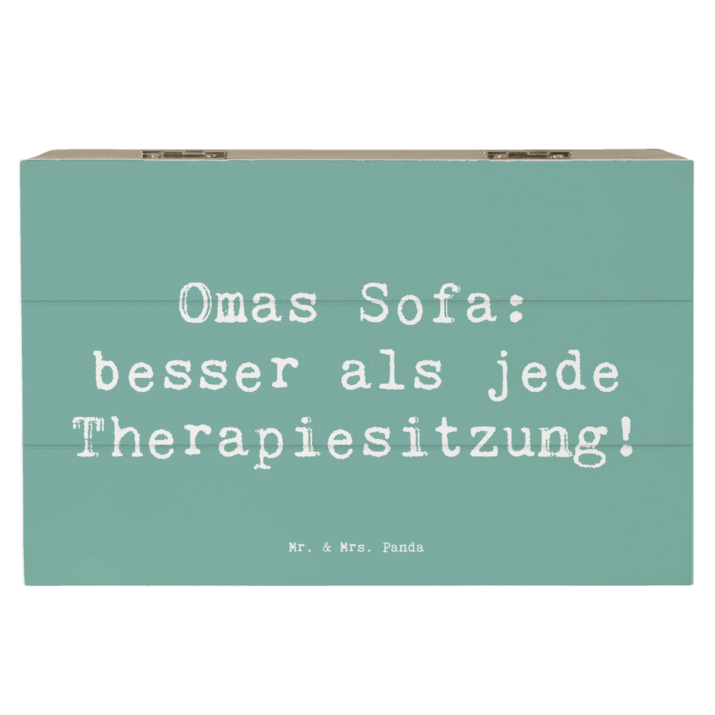 Holzkiste Spruch Omas Sofa: besser als jede Therapiesitzung! Geschenkbox, Erinnerungsbox, Geschenkdose, Truhe, Aufbewahrungsbox, Schatulle, Schatzkiste, Dekokiste, Holzkiste, Erinnerungskiste, XXL, Kiste, Familie, Vatertag, Muttertag, Bruder, Schwester, Mama, Papa, Oma, Opa