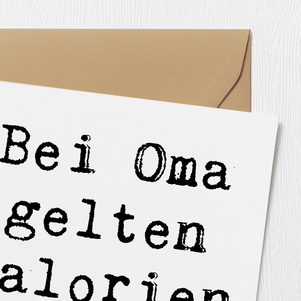 Deluxe Karte Spruch Oma Kalorien Hochwertige Klappkarte, Hochwertige Grußkarte, Glückwunschkarte, Grußkarte, Einladungskarte, Hochzeitskarte, Klappkarte, Geburtstagskarte, Karte, Familie, Vatertag, Muttertag, Bruder, Schwester, Mama, Papa, Oma, Opa