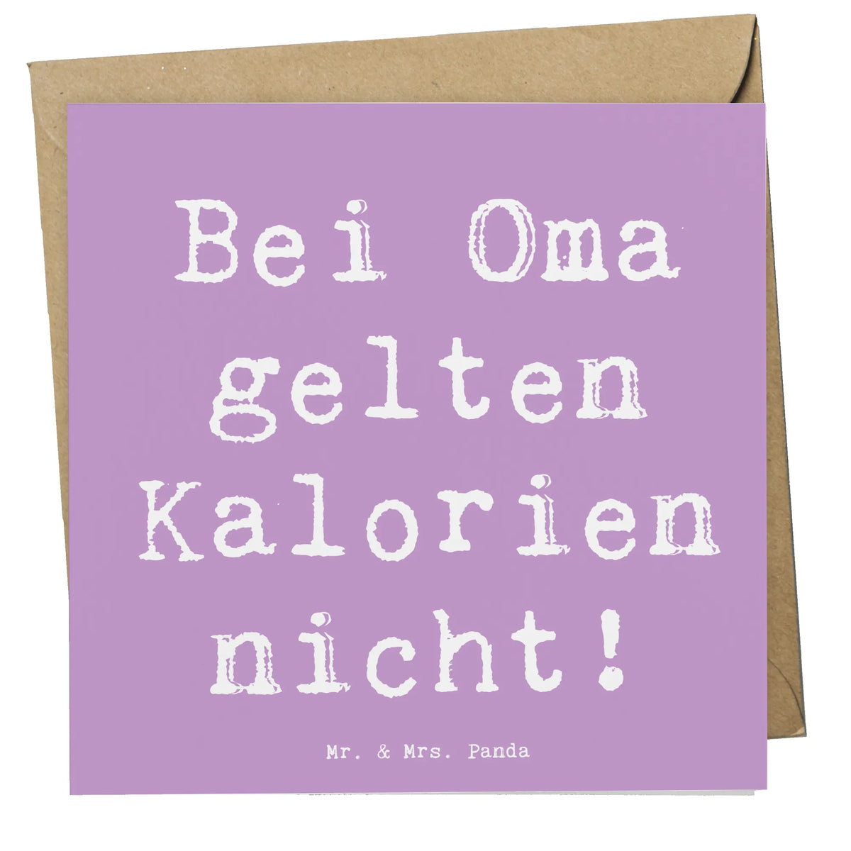 Deluxe Karte Spruch Oma Kalorien faltkarte, anlasskarte, Glückwunschkarte, Grußkarte, doppelkarte, Klappkarte, Muttertag, Vatertag, Mama, Papa, Oma, Opa, Familie, Schwester, Bruder