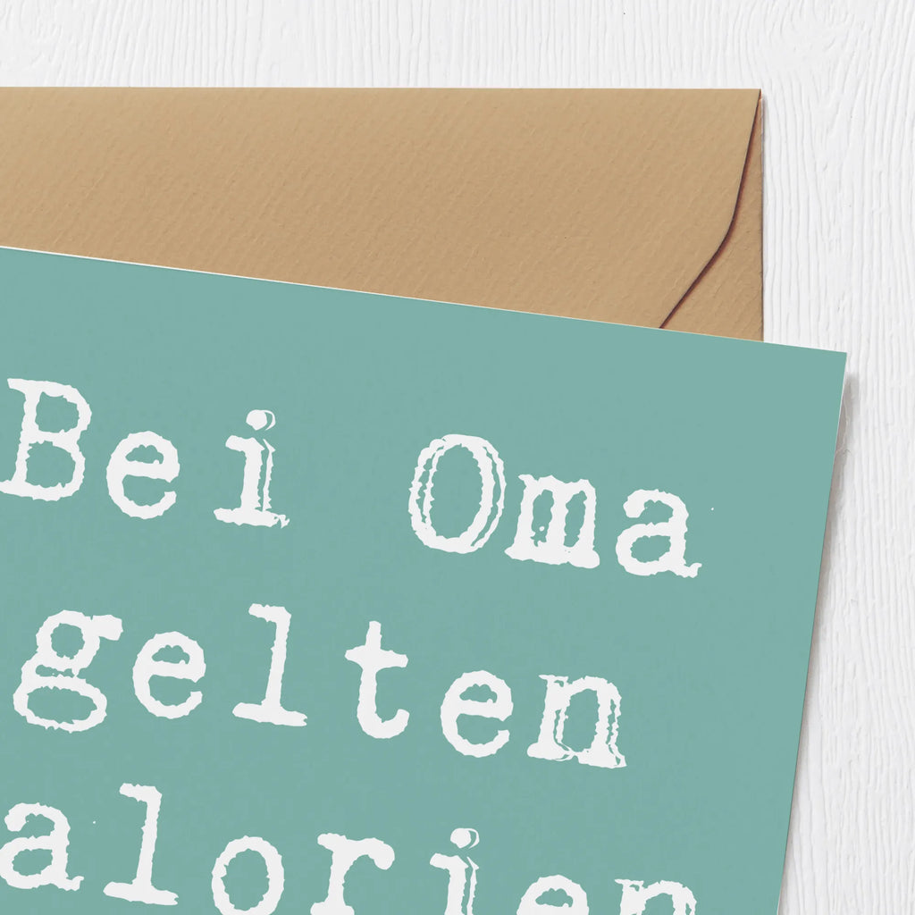 Deluxe Karte Spruch Oma Kalorien Hochwertige Klappkarte, Hochwertige Grußkarte, Glückwunschkarte, Grußkarte, Einladungskarte, Hochzeitskarte, Klappkarte, Geburtstagskarte, Karte, Familie, Vatertag, Muttertag, Bruder, Schwester, Mama, Papa, Oma, Opa