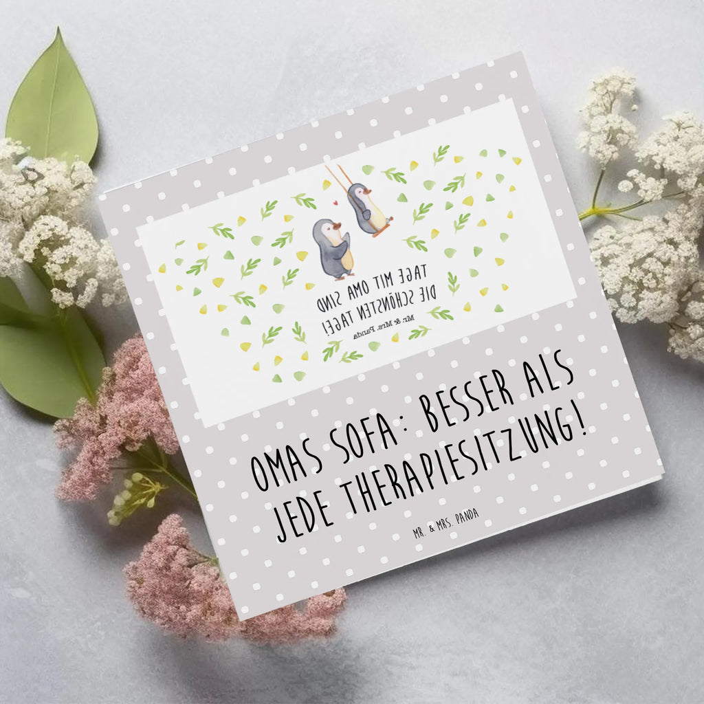 Deluxe Card Omas Sofa: besser als jede Therapiesitzung! Hochwertige Klappkarte, Grußkarte, Hochzeitskarte, Hochwertige Grußkarte, Einladungskarte, Karte, Klappkarte, Geburtstagskarte, Glückwunschkarte, Familie, Vatertag, Muttertag, Bruder, Schwester, Mama, Papa, Oma, Opa