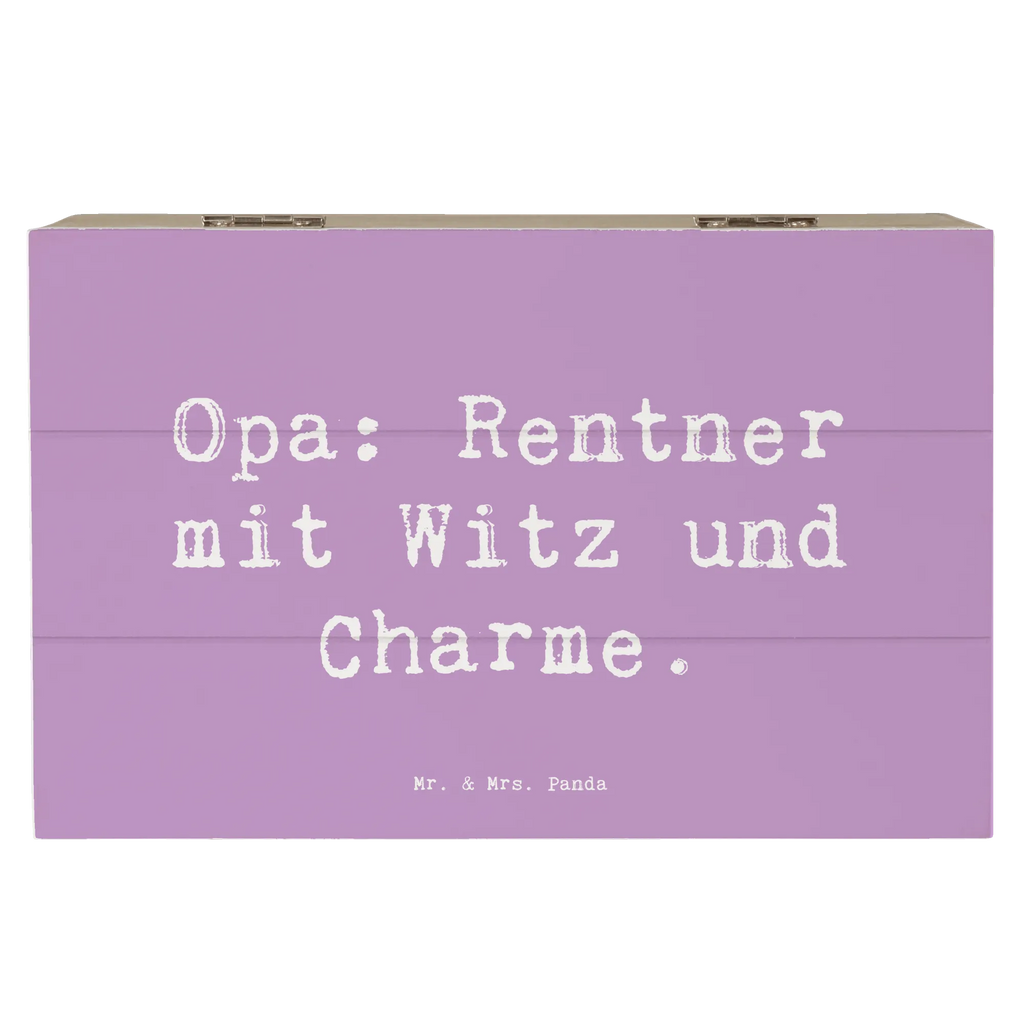 Wooden chest Saying Opa: Rentner mit Witz und Charme. Holzkiste, Geschenkdose, Truhe, Dekokiste, Erinnerungsbox, Erinnerungskiste, Schatulle, XXL, Kiste, Schatzkiste, Geschenkbox, Aufbewahrungsbox, Familie, Vatertag, Muttertag, Bruder, Schwester, Mama, Papa, Oma, Opa