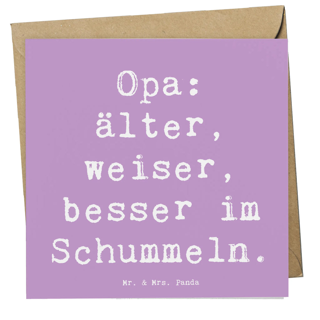Deluxe Karte Spruch Opa Weisheit Hochwertige Grußkarte, Karte, Geburtstagskarte, Glückwunschkarte, Einladungskarte, Grußkarte, Klappkarte, Hochzeitskarte, Hochwertige Klappkarte, Familie, Vatertag, Muttertag, Bruder, Schwester, Mama, Papa, Oma, Opa