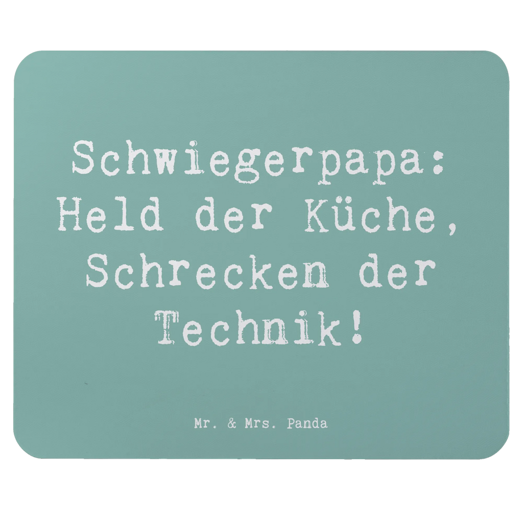 Mouse mat Saying Schwiegerpapa: Held der Küche, Schrecken der Technik! Mousepad, Computer zubehör, Büroausstattung, PC Zubehör, Arbeitszimmer, Mauspad, Einzigartiges Mauspad, Designer Mauspad, Mausunterlage, Mauspad Büro, Familie, Vatertag, Muttertag, Bruder, Schwester, Mama, Papa, Oma, Opa