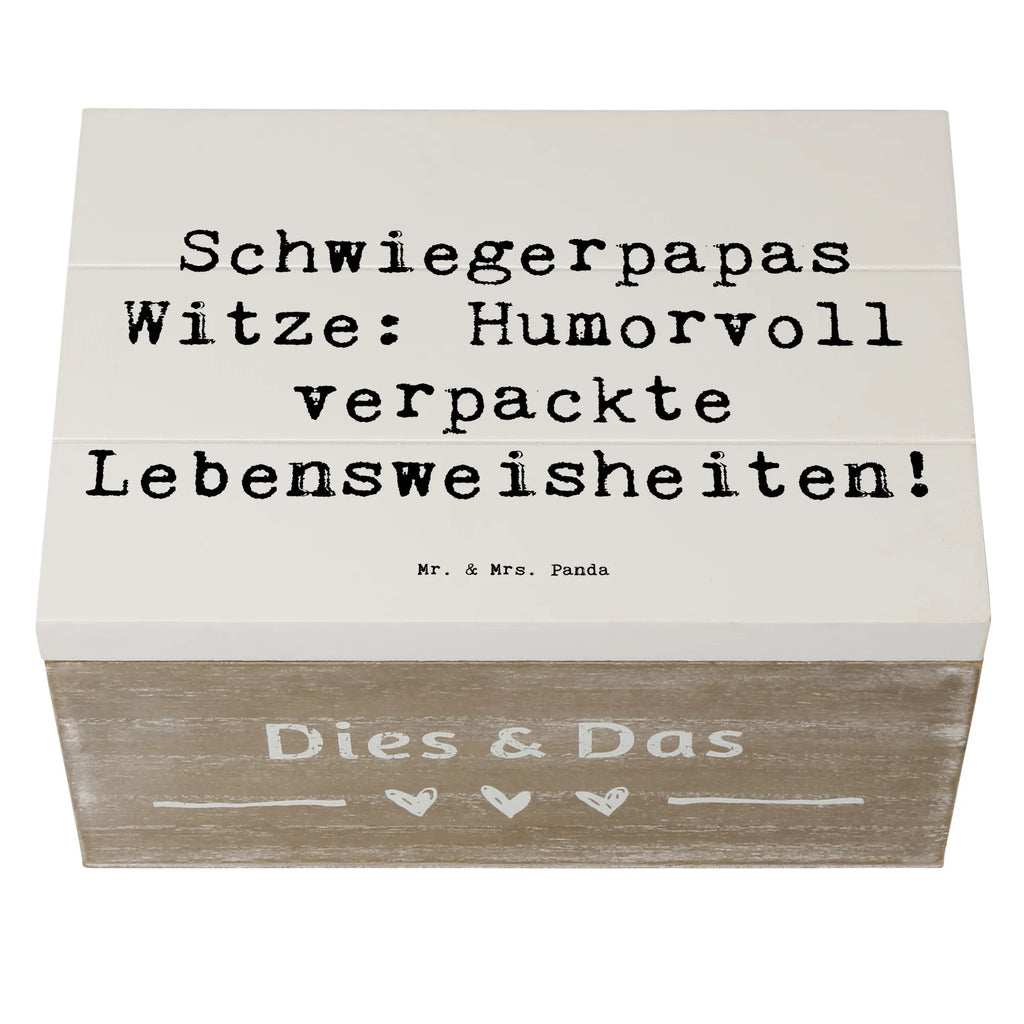 Wooden chest Saying Schwiegerpapas Witze: Humorvoll verpackte Lebensweisheiten! Kiste, Aufbewahrungsbox, Erinnerungsbox, Schatzkiste, Geschenkdose, XXL, Erinnerungskiste, Holzkiste, Dekokiste, Truhe, Geschenkbox, Schatulle, Familie, Vatertag, Muttertag, Bruder, Schwester, Mama, Papa, Oma, Opa