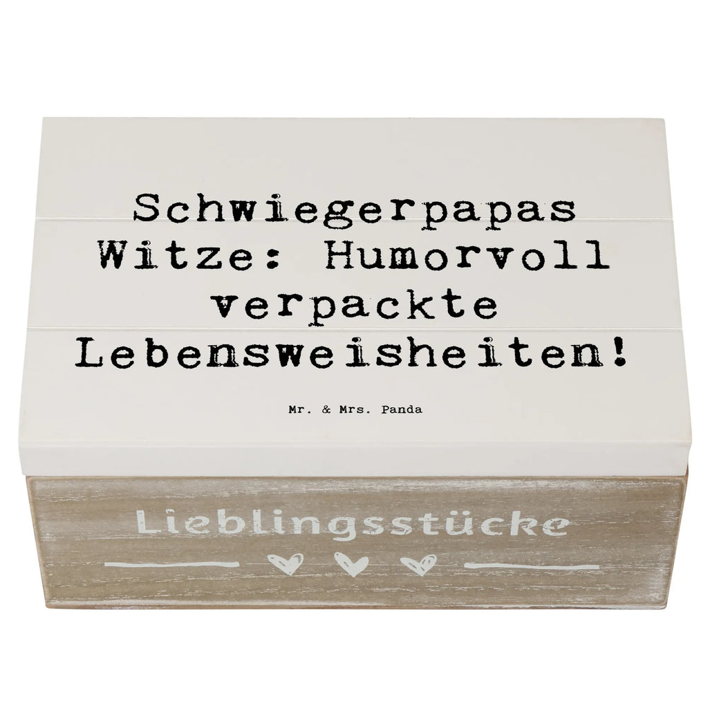 Wooden chest Saying Schwiegerpapas Witze: Humorvoll verpackte Lebensweisheiten! Kiste, Aufbewahrungsbox, Erinnerungsbox, Schatzkiste, Geschenkdose, XXL, Erinnerungskiste, Holzkiste, Dekokiste, Truhe, Geschenkbox, Schatulle, Familie, Vatertag, Muttertag, Bruder, Schwester, Mama, Papa, Oma, Opa