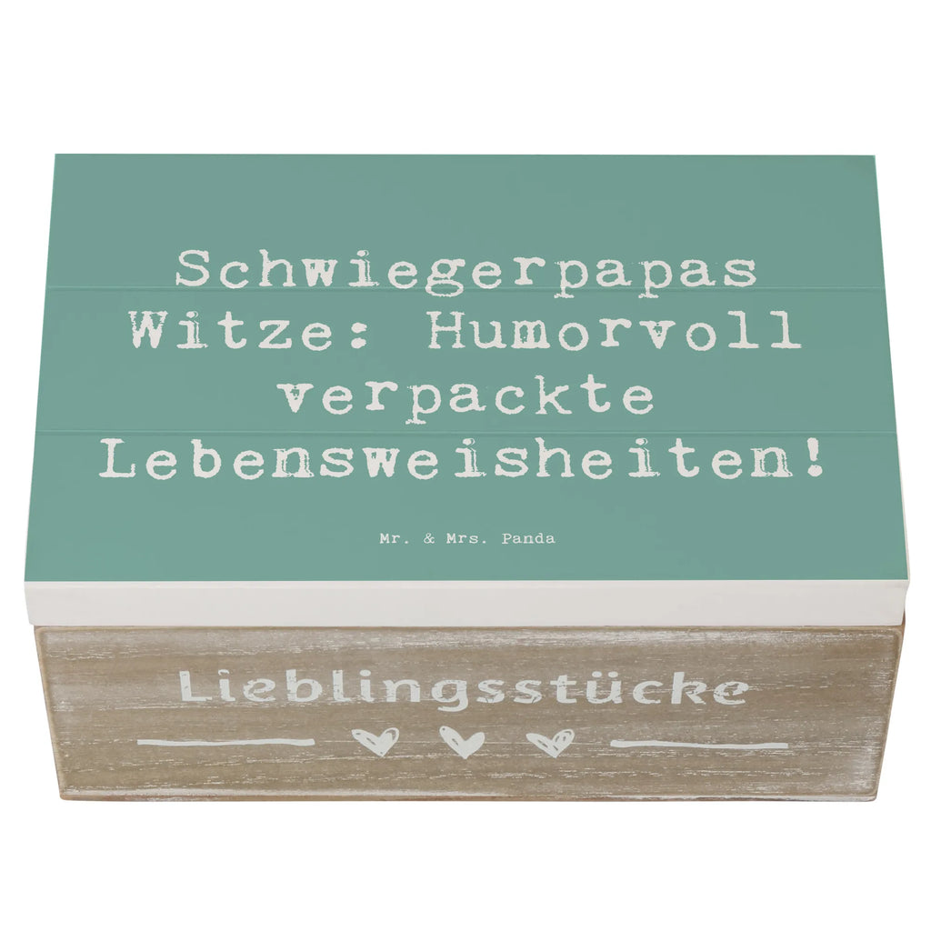Wooden chest Saying Schwiegerpapas Witze: Humorvoll verpackte Lebensweisheiten! Kiste, Aufbewahrungsbox, Erinnerungsbox, Schatzkiste, Geschenkdose, XXL, Erinnerungskiste, Holzkiste, Dekokiste, Truhe, Geschenkbox, Schatulle, Familie, Vatertag, Muttertag, Bruder, Schwester, Mama, Papa, Oma, Opa