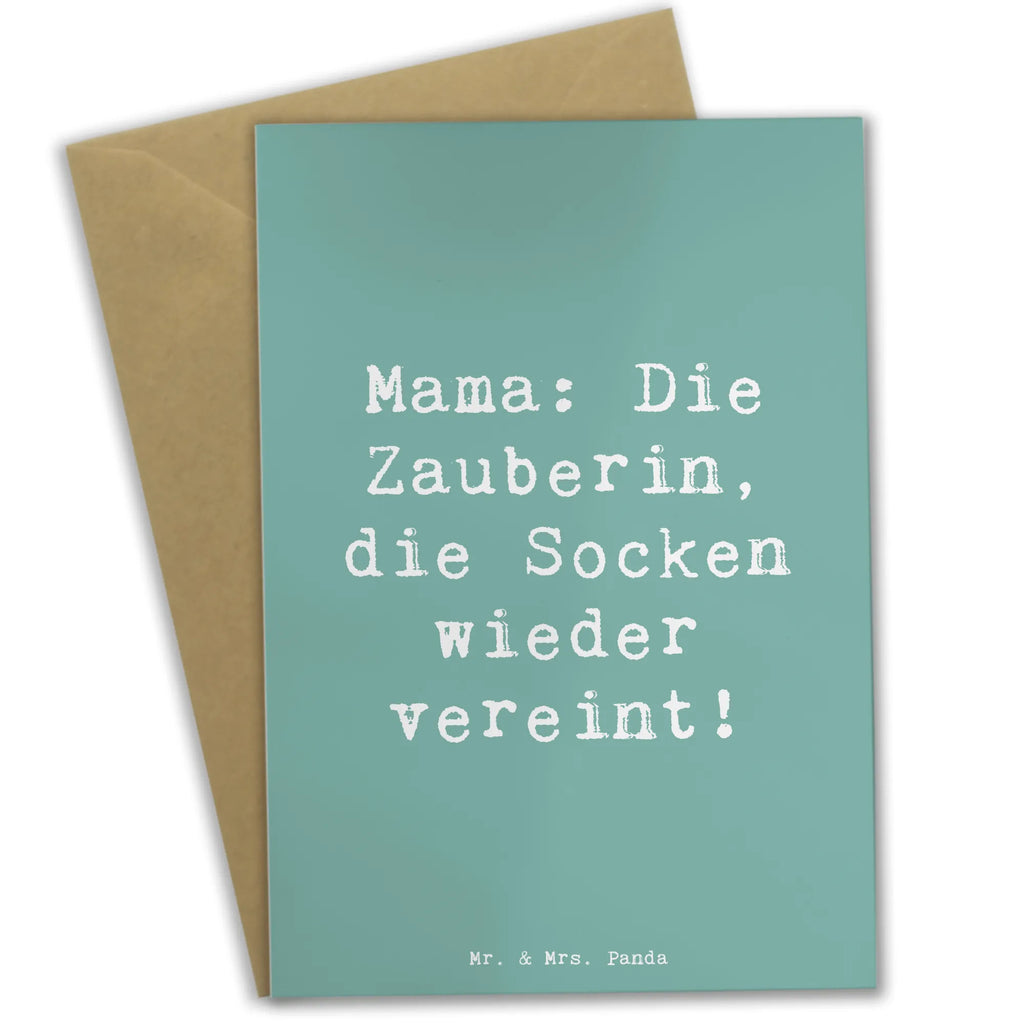 Greetings card Saying Mama: Die Zauberin, die Socken wieder vereint! Grußkarte, Klappkarte, Einladungskarte, Glückwunschkarte, Hochzeitskarte, Geburtstagskarte, Karte, Ansichtskarten, Familie, Vatertag, Muttertag, Bruder, Schwester, Mama, Papa, Oma, Opa
