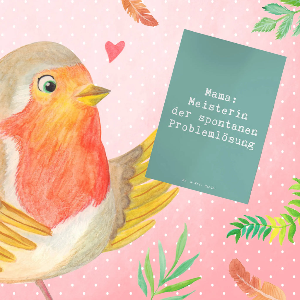 Greetings card Saying Mama: Meisterin der spontanen Problemlösung Grußkarte, Klappkarte, Einladungskarte, Glückwunschkarte, Hochzeitskarte, Geburtstagskarte, Karte, Ansichtskarten, Familie, Vatertag, Muttertag, Bruder, Schwester, Mama, Papa, Oma, Opa
