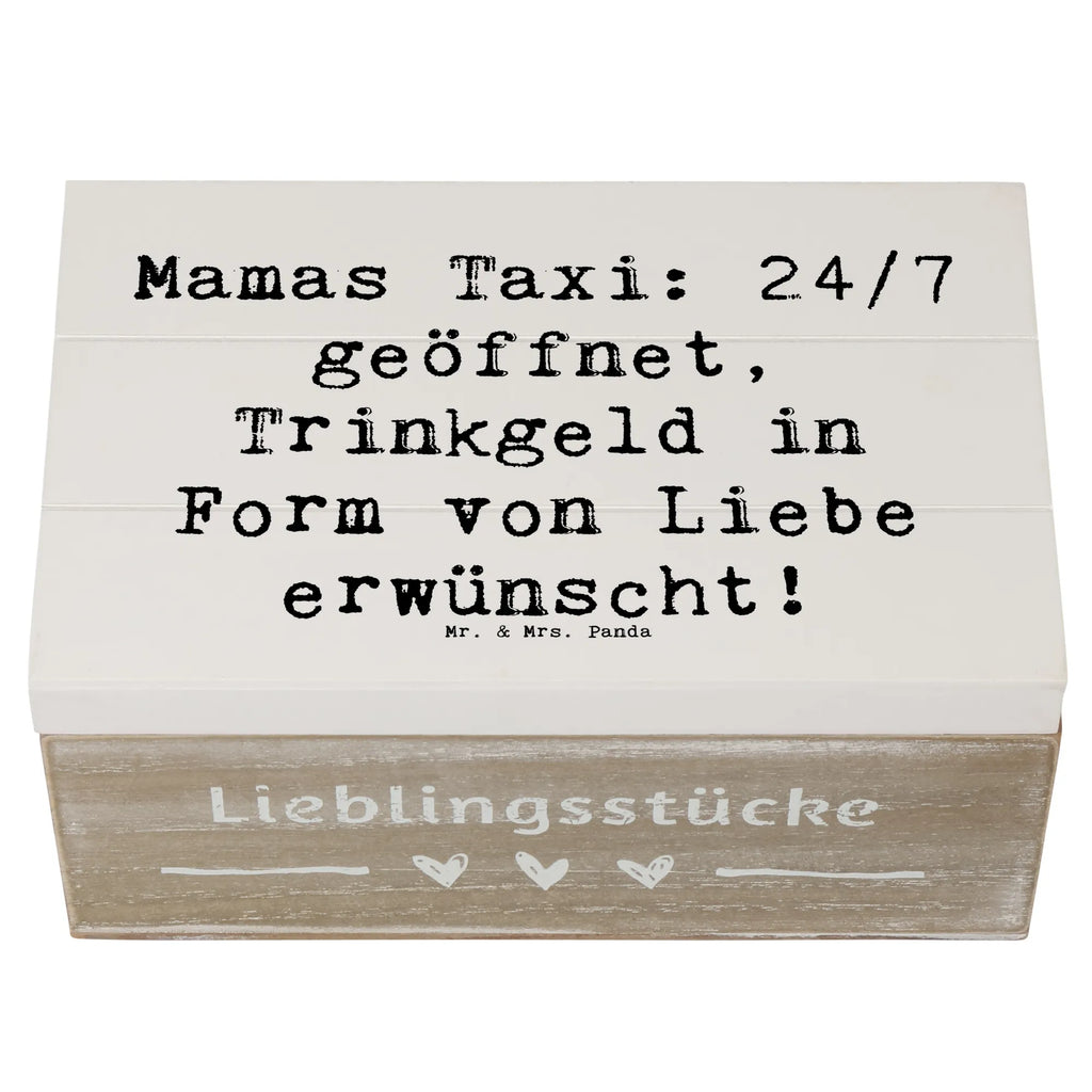 Wooden chest Saying Mamas Taxi: 24/7 geöffnet, Trinkgeld in Form von Liebe erwünscht! Schatzkiste, Erinnerungsbox, Geschenkbox, Truhe, XXL, Kiste, Aufbewahrungsbox, Geschenkdose, Holzkiste, Schatulle, Dekokiste, Erinnerungskiste, Familie, Vatertag, Muttertag, Bruder, Schwester, Mama, Papa, Oma, Opa