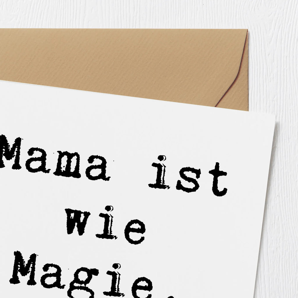 Deluxe Karte Spruch Magische Mama Einladungskarte, Karte, Klappkarte, Hochzeitskarte, Hochwertige Klappkarte, Glückwunschkarte, Geburtstagskarte, Hochwertige Grußkarte, Grußkarte, Familie, Vatertag, Muttertag, Bruder, Schwester, Mama, Papa, Oma, Opa