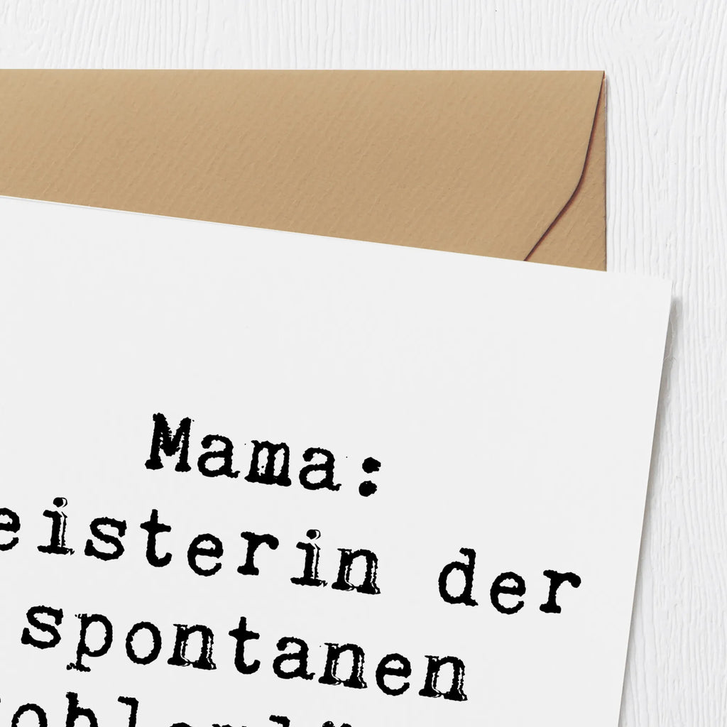 Deluxe Karte Spruch Mama Meisterin Grußkarte, Hochwertige Grußkarte, Karte, Hochzeitskarte, Einladungskarte, Hochwertige Klappkarte, Glückwunschkarte, Klappkarte, Geburtstagskarte, Familie, Vatertag, Muttertag, Bruder, Schwester, Mama, Papa, Oma, Opa