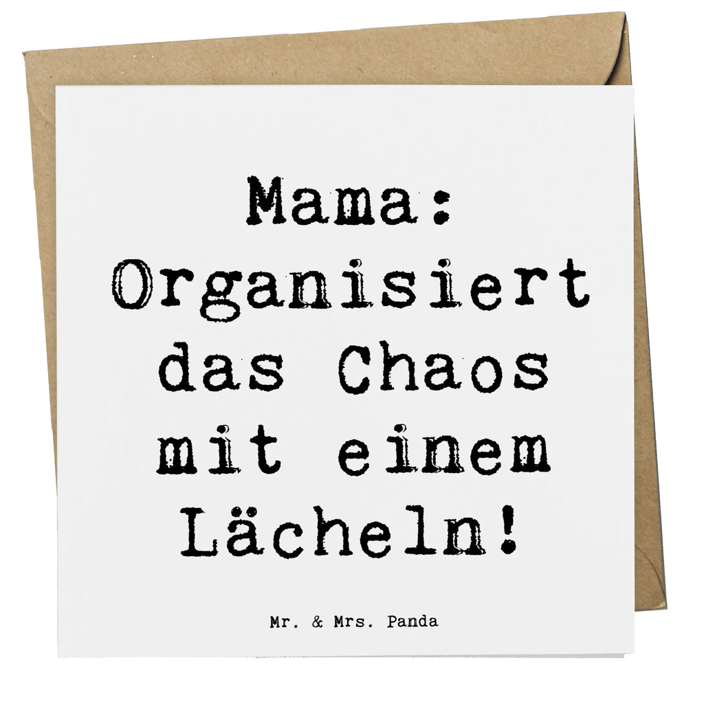 Deluxe Card Saying Mama: Organisiert das Chaos mit einem Lächeln! Geburtstagskarte, Glückwunschkarte, Karte, Hochwertige Grußkarte, Einladungskarte, Hochwertige Klappkarte, Klappkarte, Hochzeitskarte, Grußkarte, Familie, Vatertag, Muttertag, Bruder, Schwester, Mama, Papa, Oma, Opa