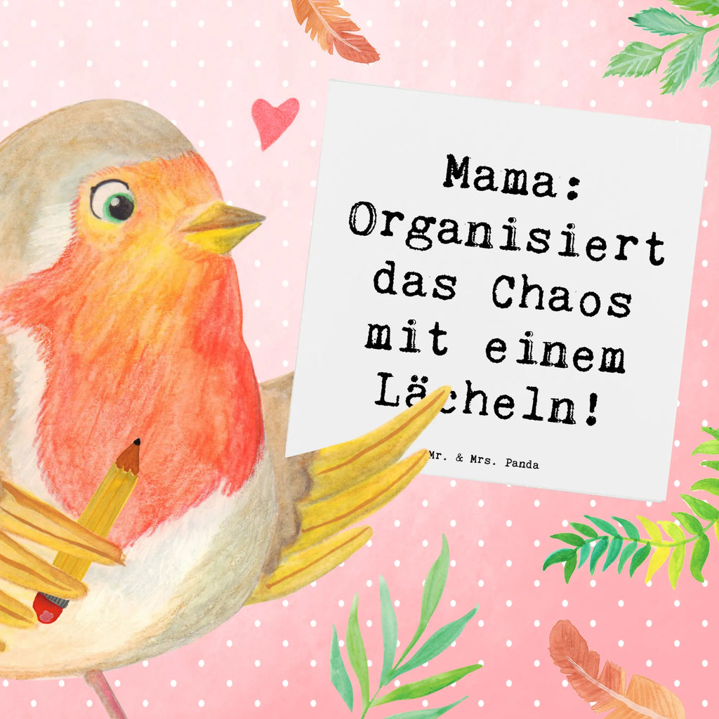 Deluxe Card Saying Mama: Organisiert das Chaos mit einem Lächeln! Geburtstagskarte, Glückwunschkarte, Karte, Hochwertige Grußkarte, Einladungskarte, Hochwertige Klappkarte, Klappkarte, Hochzeitskarte, Grußkarte, Familie, Vatertag, Muttertag, Bruder, Schwester, Mama, Papa, Oma, Opa