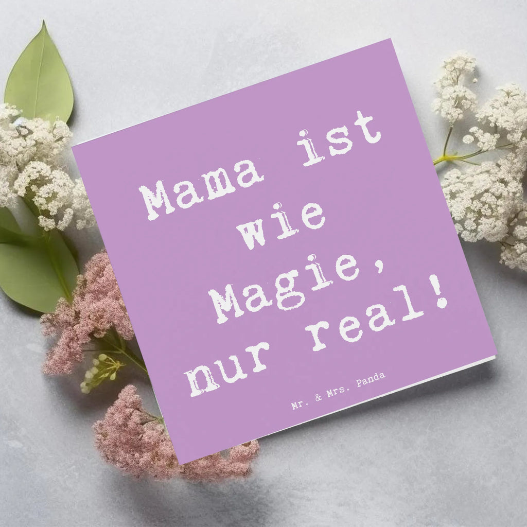 Deluxe Karte Spruch Magische Mama Einladungskarte, Karte, Klappkarte, Hochzeitskarte, Hochwertige Klappkarte, Glückwunschkarte, Geburtstagskarte, Hochwertige Grußkarte, Grußkarte, Familie, Vatertag, Muttertag, Bruder, Schwester, Mama, Papa, Oma, Opa