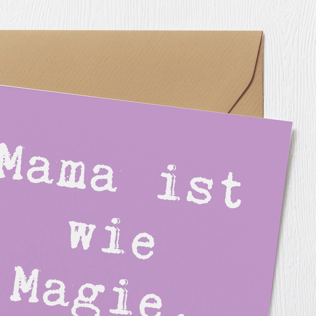 Deluxe Karte Spruch Magische Mama Einladungskarte, Karte, Klappkarte, Hochzeitskarte, Hochwertige Klappkarte, Glückwunschkarte, Geburtstagskarte, Hochwertige Grußkarte, Grußkarte, Familie, Vatertag, Muttertag, Bruder, Schwester, Mama, Papa, Oma, Opa
