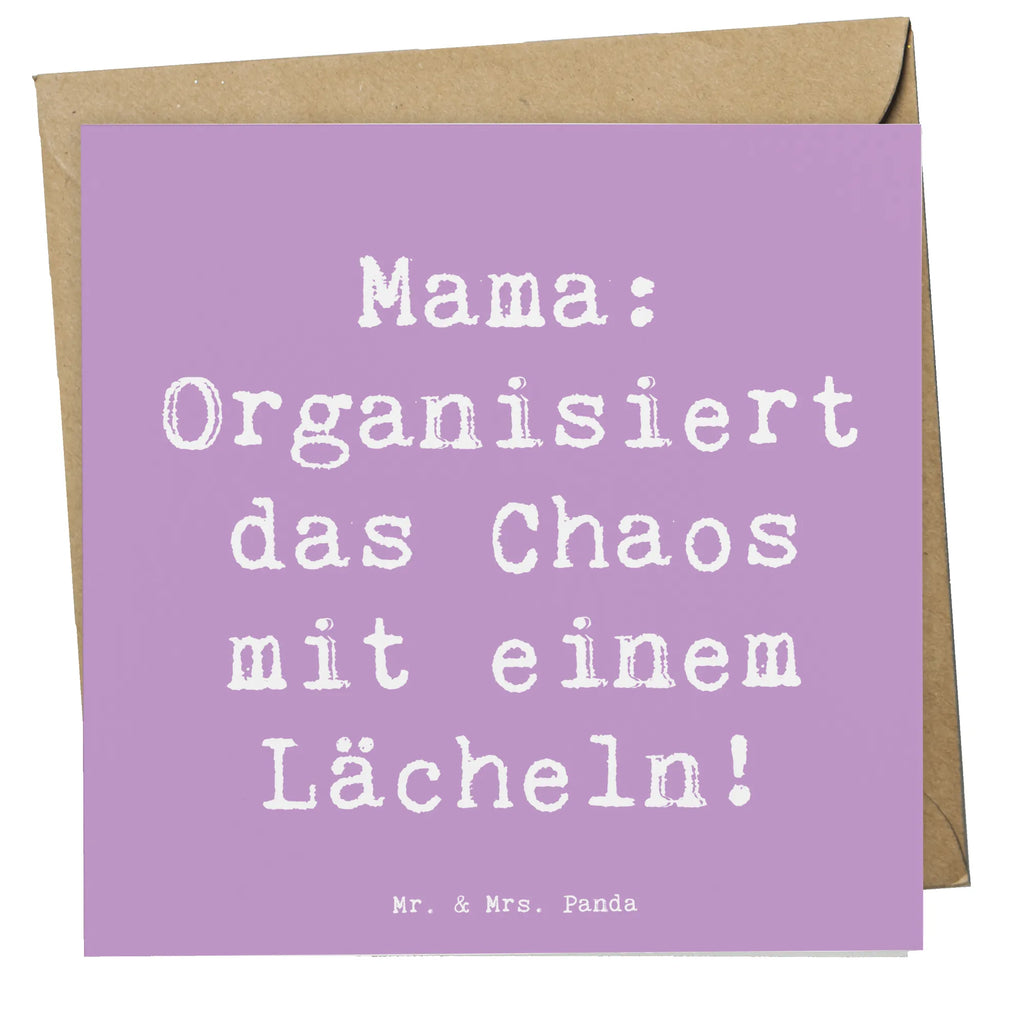 Deluxe Card Saying Mama: Organisiert das Chaos mit einem Lächeln! Geburtstagskarte, Glückwunschkarte, Karte, Hochwertige Grußkarte, Einladungskarte, Hochwertige Klappkarte, Klappkarte, Hochzeitskarte, Grußkarte, Familie, Vatertag, Muttertag, Bruder, Schwester, Mama, Papa, Oma, Opa