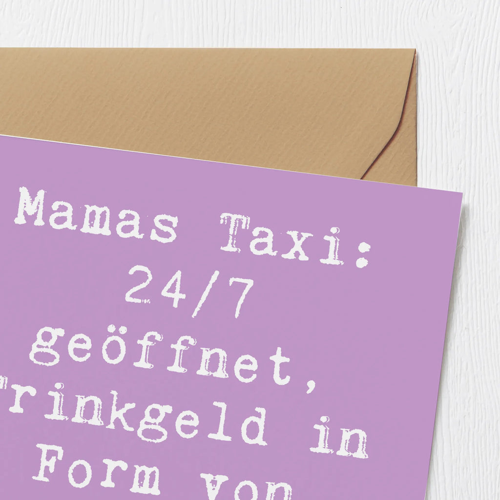 Deluxe Card Saying Mamas Taxi: 24/7 geöffnet, Trinkgeld in Form von Liebe erwünscht! Geburtstagskarte, Hochwertige Grußkarte, Glückwunschkarte, Karte, Hochwertige Klappkarte, Einladungskarte, Hochzeitskarte, Grußkarte, Klappkarte, Familie, Vatertag, Muttertag, Bruder, Schwester, Mama, Papa, Oma, Opa