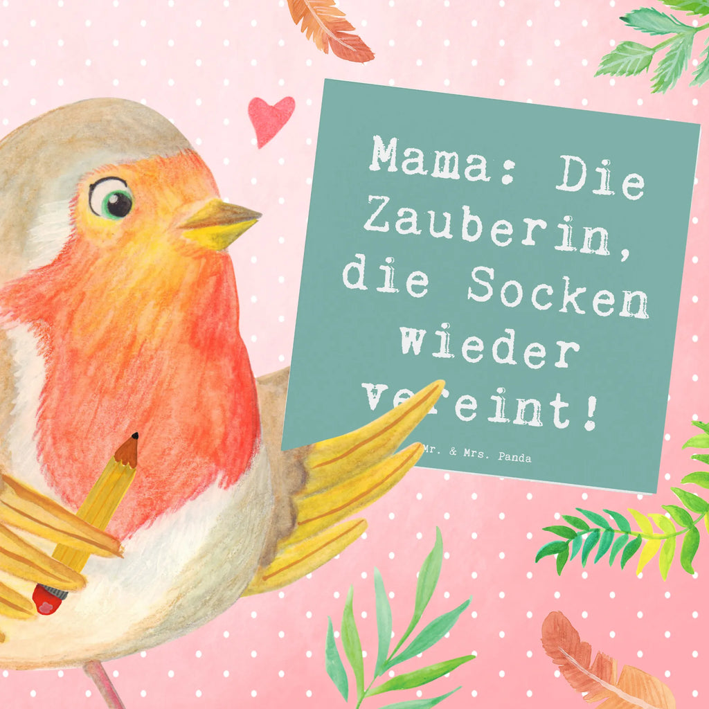 Deluxe Karte Spruch Mama Zauberin Karte, Klappkarte, Hochwertige Grußkarte, Hochzeitskarte, Glückwunschkarte, Einladungskarte, Grußkarte, Hochwertige Klappkarte, Geburtstagskarte, Familie, Vatertag, Muttertag, Bruder, Schwester, Mama, Papa, Oma, Opa